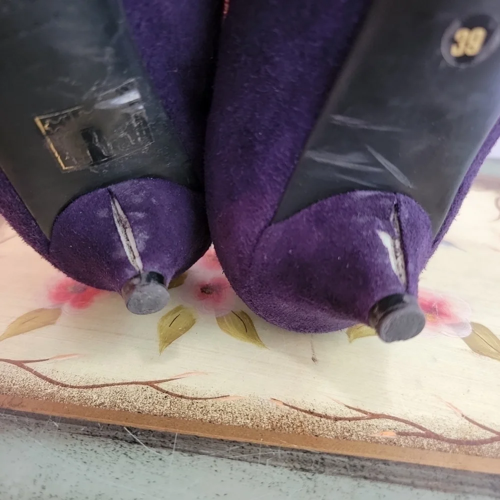 Prada Purple Suede Pumps Size 39 - Picture 7 of 11